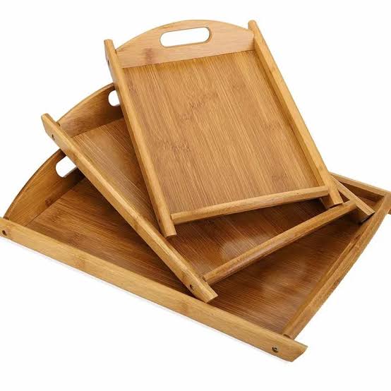 Wooden Tray Set 3pcs