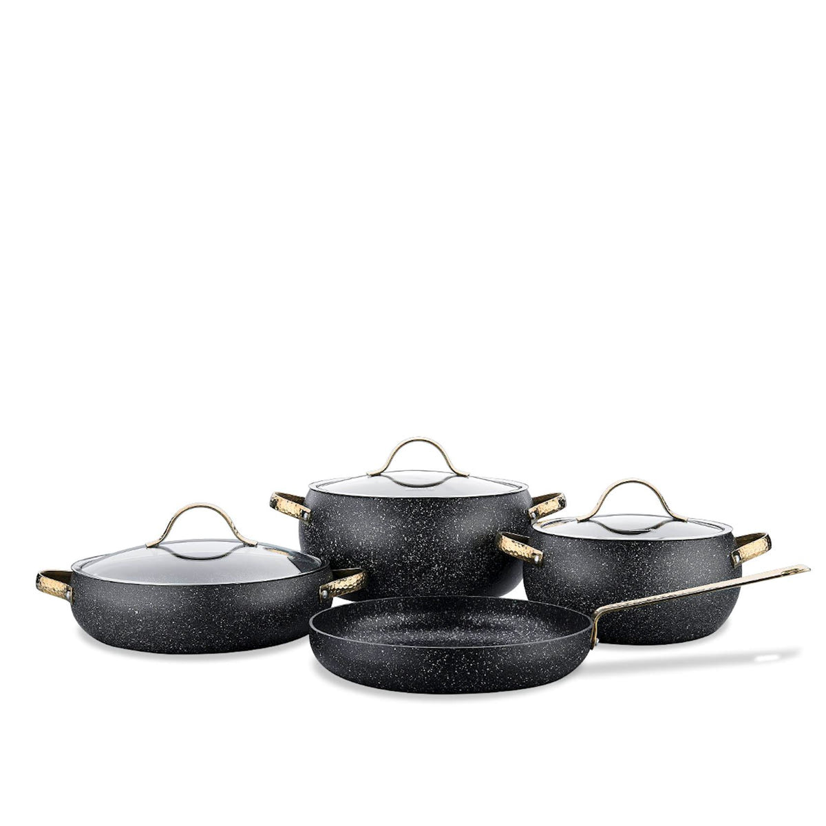 The Korkmaz Berilla 7-Piece Cookware Set (Model: A2610) non-stick